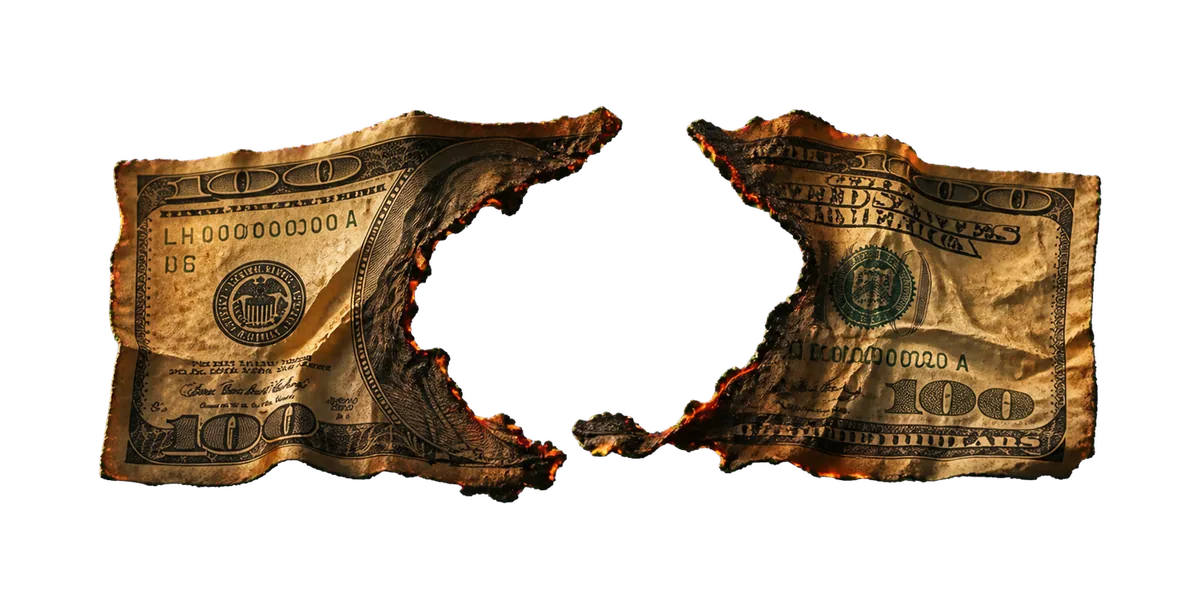 A hundred burnt through the middle