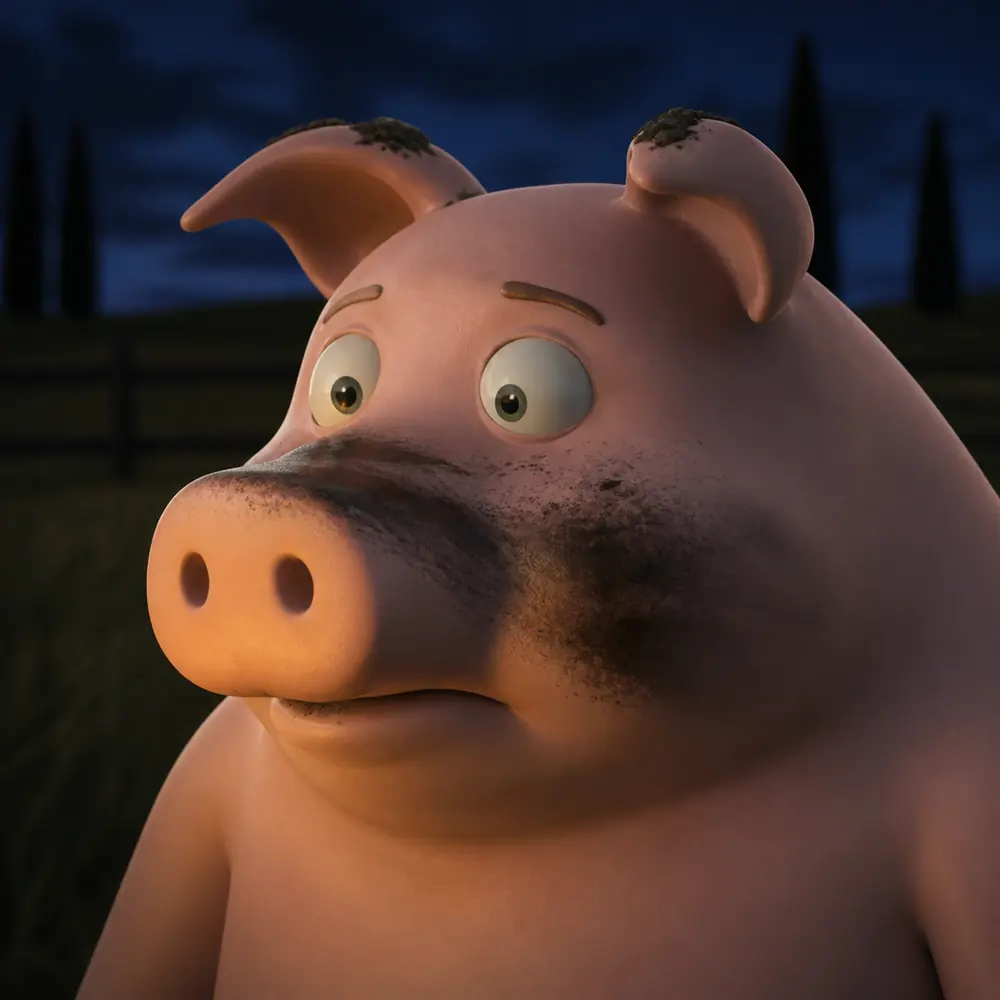 Soot across his snout